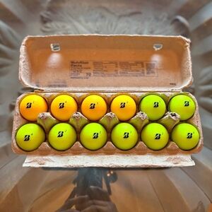 Bridgestone Golf Balls Yellow Green Count 35 Used Great Good Condition